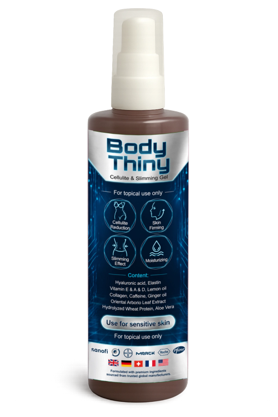ژل آنتی سلولیت و لاغری Body Thiny ژل لاغری موضعی و فرم دهنده بدن برای شکم پهلو ران و باسن